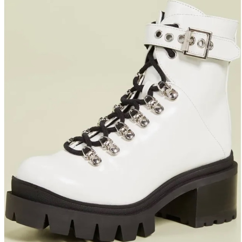 Jeffrey Campbell White Combat Boots